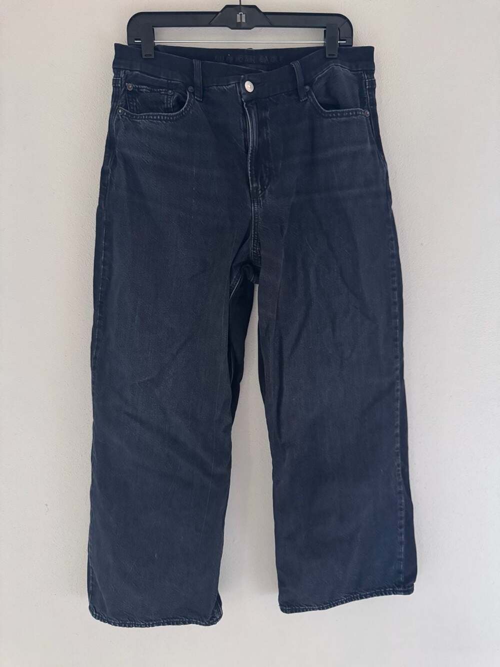 AE Size 14Short Curvy Super High-Waisted Baggy Straight Jean - Picture 3 of 12